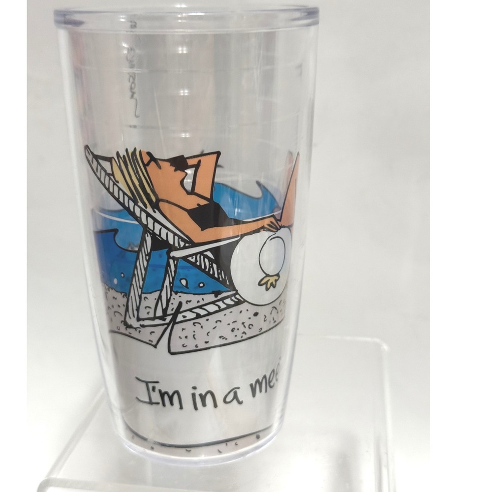 Tervis Emerson Beach Im In A Meeting Insulated Tumbler 16oz Clear Acrylic Cup